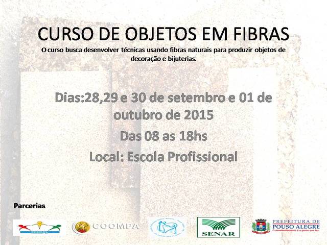Curso de objetos em fibras display